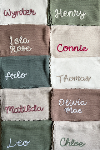 Organic Cotton Scallop Knit Baby Blanket - Personalised