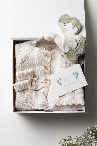 Organic Cotton Luxury Baby Stork Bundle - Oat