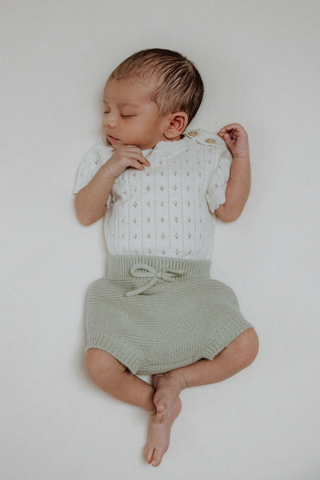 Organic Cotton Baby Bloomers - Sage