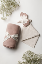 Rose Scallop Blanket & Stork Bundle